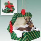 GGBA33 Elk, Bull Green Gift Box Ornament