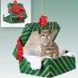 GGBA39 Bobcat  Green Gift Box Ornament