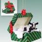 GGBA43 Holstein Cow Green Gift Box Ornament