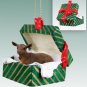 GGBA46 Goat, Brown Green Gift Box Ornament
