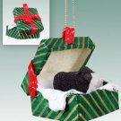 GGBA50 Sheep, Black Green Gift Box Ornament
