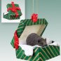 GGBA58 Hedgehog Green Gift Box Ornament