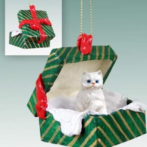 GGBC08 Persian White Green Gift Box Ornament