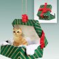 GGBC23 Manx Red Tabby Green Gift Box Ornament