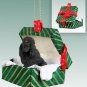 GGBD01D Poodle, Black Green Gift Box Ornament