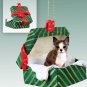 GGBD06C Chihuahua, Brindle & White Green Gift Box Ornament