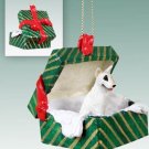 GGBD07A Bull Terrier Green Gift Box Ornament