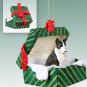 GGBD07B Bull Terrier, Brindle Green Gift Box Ornament
