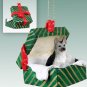 GGBD08B German Shepherd, Silver & Black Green Gift Box Ornament