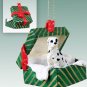GGBD100C Great Dane, Harlequin, Uncropped Green Gift Box Ornament