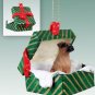 GGBD102B Boxer, Tawny, Uncropped Green Gift Box Ornament