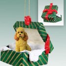 GGBD104C Poodle, Apricot, Sport cut Green Gift Box Ornament