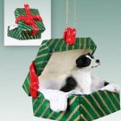GGBD105B Jack Russell Terrier, Black & White, Smooth Coat Green Gift Box Ornament