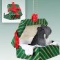 GGBD114 Kerry Blue Terrier Green Gift Box Ornament