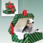 GGBD115 Bedlington Terrier Green Gift Box Ornament