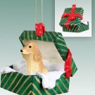 GGBD121C English Cocker Spaniel, Blonde Green Gift Box Ornament