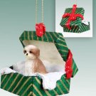 GGBD128B Shih Tzu, Tan, Sport cut Green Gift Box Ornament