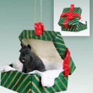 GGBD13A Schnauzer, Black Green Gift Box Ornament
