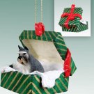 GGBD13B Schnauzer, Gray Green Gift Box Ornament