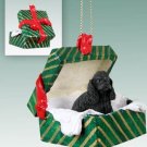 GGBD15B Cocker Spaniel, Black Green Gift Box Ornament