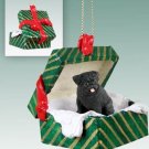 GGBD18B Pug, Black Green Gift Box Ornament