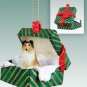 GGBD20A Sheltie, Sable Green Gift Box Ornament