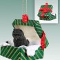 GGBD21A Chow, Black Green Gift Box Ornament