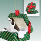GGBD22A Springer Spaniel, Liver & White Green Gift Box Ornament