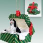 GGBD22B Springer Spaniel, Black & White Green Gift Box Ornament