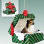 GGBD23A Collie, Sable Green Gift Box Ornament