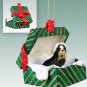 GGBD26D Shih Tzu, Black & White Green Gift Box Ornament