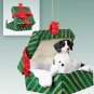 GGBD27A Brittany, Liver & White Green Gift Box Ornament