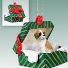 GGBD31 Saint Bernard, Rough Coat Green Gift Box Ornament