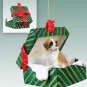 GGBD31 Saint Bernard, Rough Coat Green Gift Box Ornament
