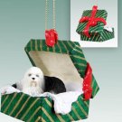 GGBD35 Old English Sheepdog Green Gift Box Ornament