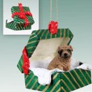 GGBD40A Shar Pei, Brown Green Gift Box Ornament