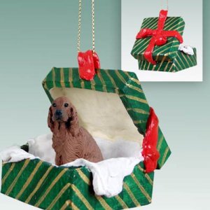 GGBD41 Irish Setter Green Gift Box Ornament