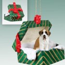 GGBD44 Saint Bernard, Smooth Coat Green Gift Box Ornament
