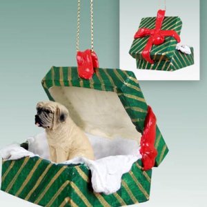 GGBD49 Mastiff Green Gift Box Ornament