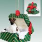 GGBD50A Fox Terrier, Brown & White Green Gift Box Ornament