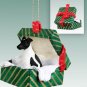 GGBD50B Fox Terrier, Black & White Green Gift Box Ornament