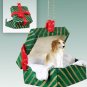 GGBD74 Borzoi Green Gift Box Ornament