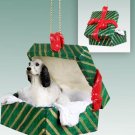 GGBD84A English Setter, Blue Belton Green Gift Box Ornament