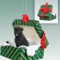 GGBD89 Bouvier, Uncropped Green Gift Box Ornament
