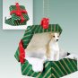 GGBD92D Whippet, Tan & White Green Gift Box Ornament
