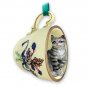GTCC01 Shorthair Silver Tabby Green Holiday Tea Cup Ornament