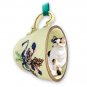GTCC05 Shorthair Calico Green Holiday Tea Cup Ornament