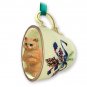 GTCC09 Persian Red Green Holiday Tea Cup Ornament