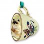 GTCC10 Ragdoll Green Holiday Tea Cup Ornament