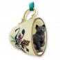 GTCC49 Shorthair Black Tabby Green Holiday Tea Cup Ornament